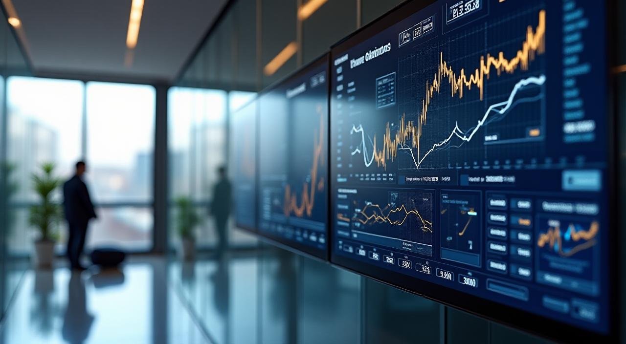 Modern digital banking interface showing financial data analytics